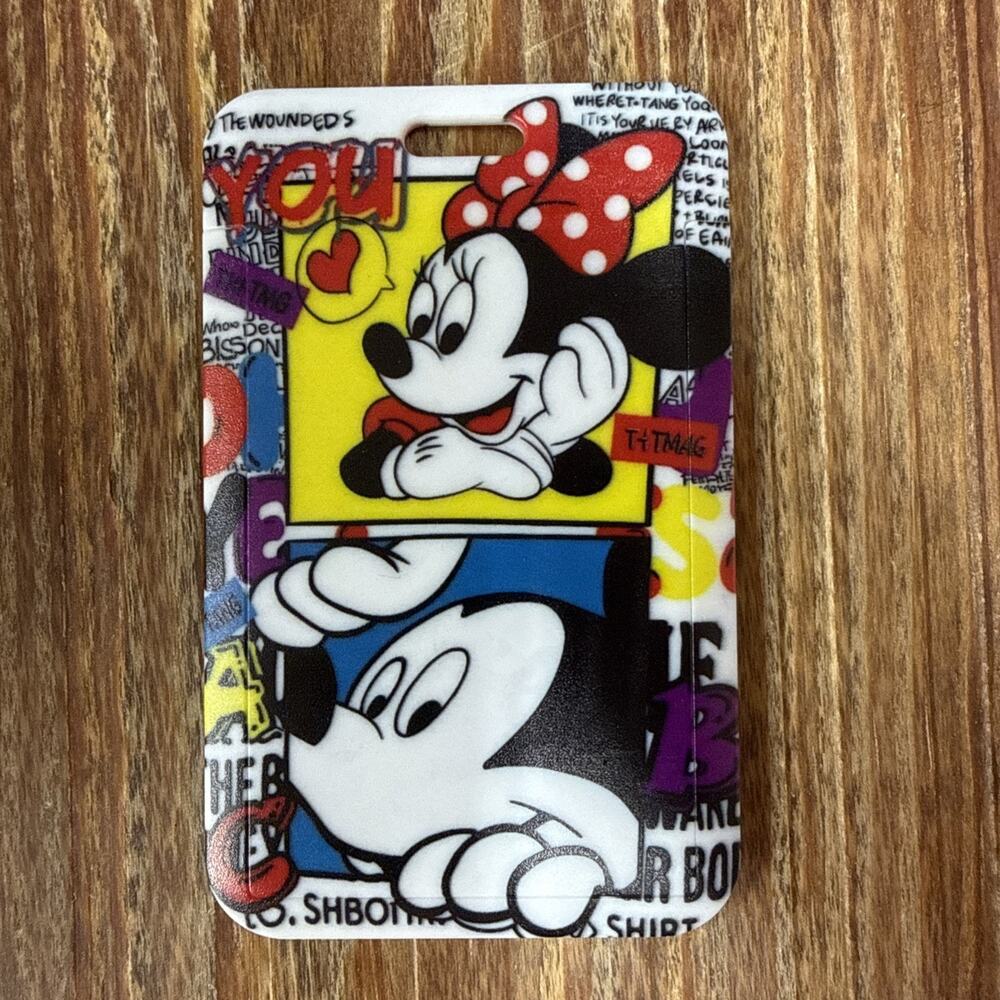 Mickey and Minnie Mouse Badge ID Holder